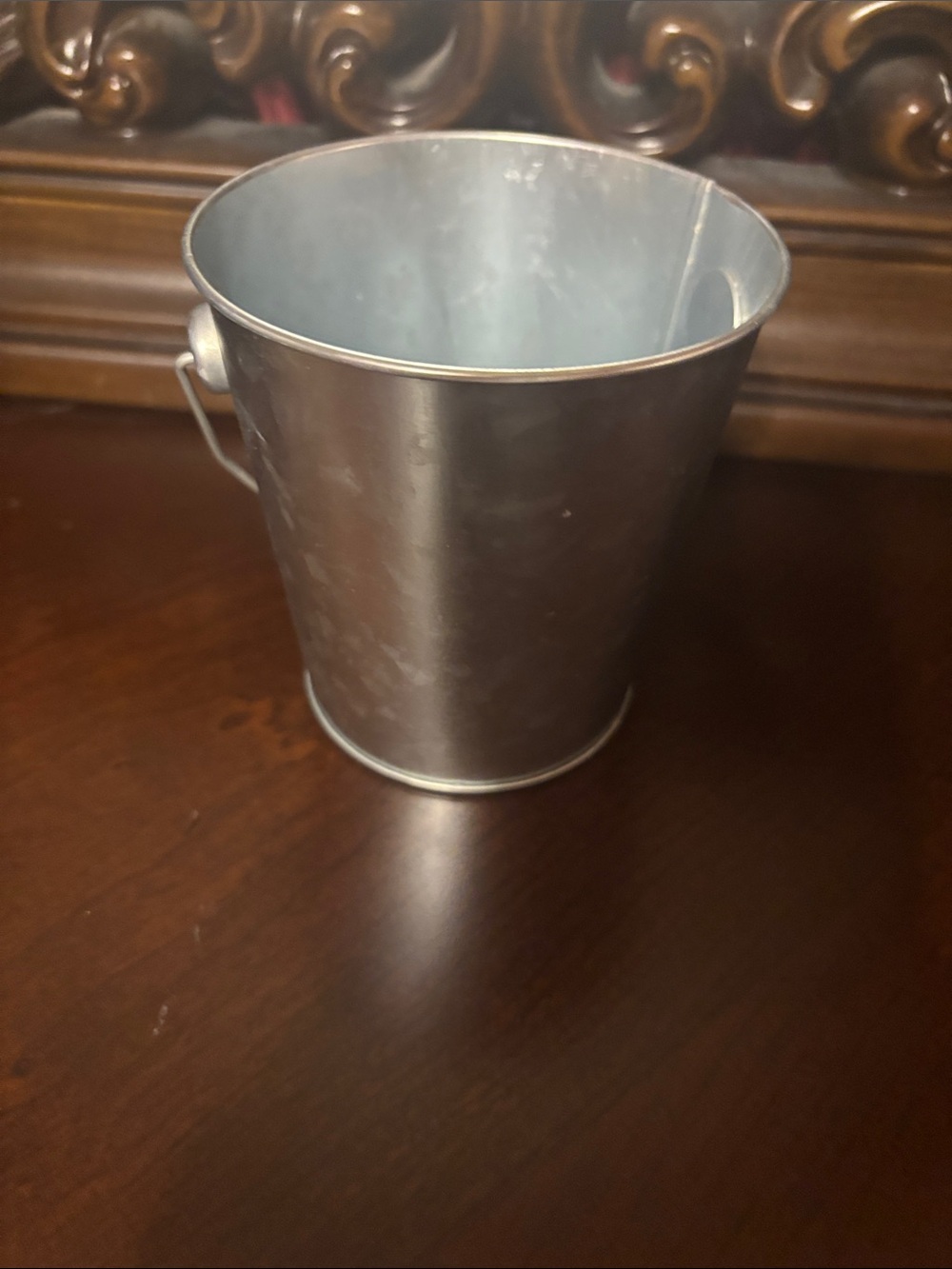 Silver Metal Mini Bucket